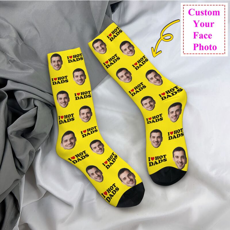 Mens Fashion Dress - Calcetines de vestir personalizados I Love