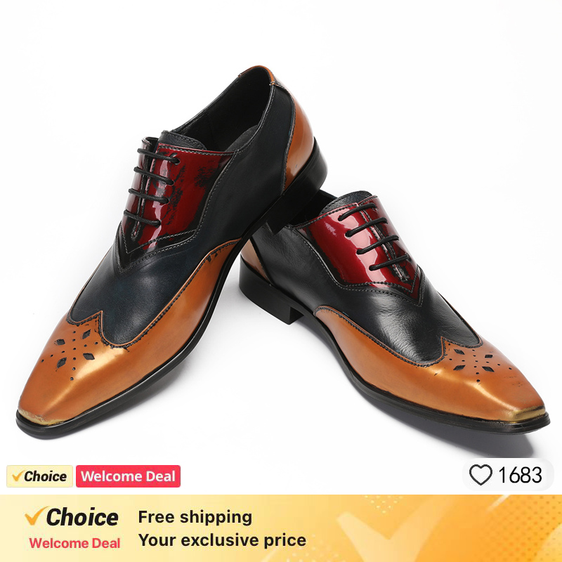 Oxford Shoes Brogue - Zapatos OXFORD de lujo para hombre,