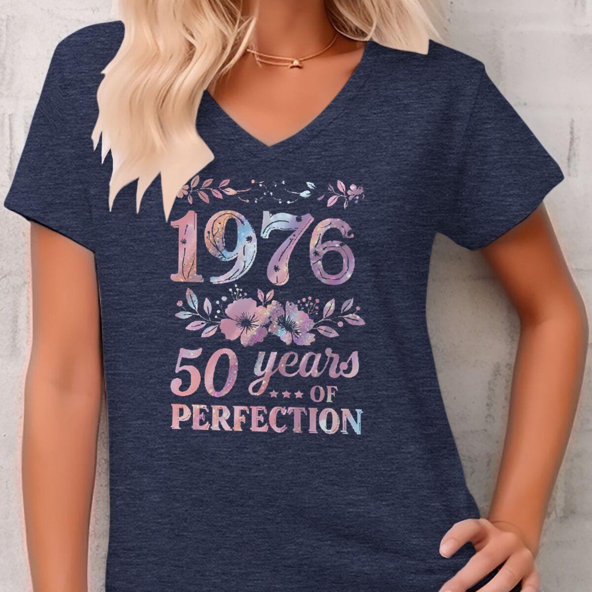 Men'S Fashion Over 50 - Camisetas con cuello en V conmemorativas
