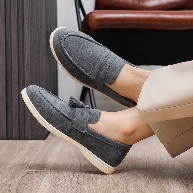 Men'S Fashion For Wedding - Mocasines Planos para Hombre, de Gamuza