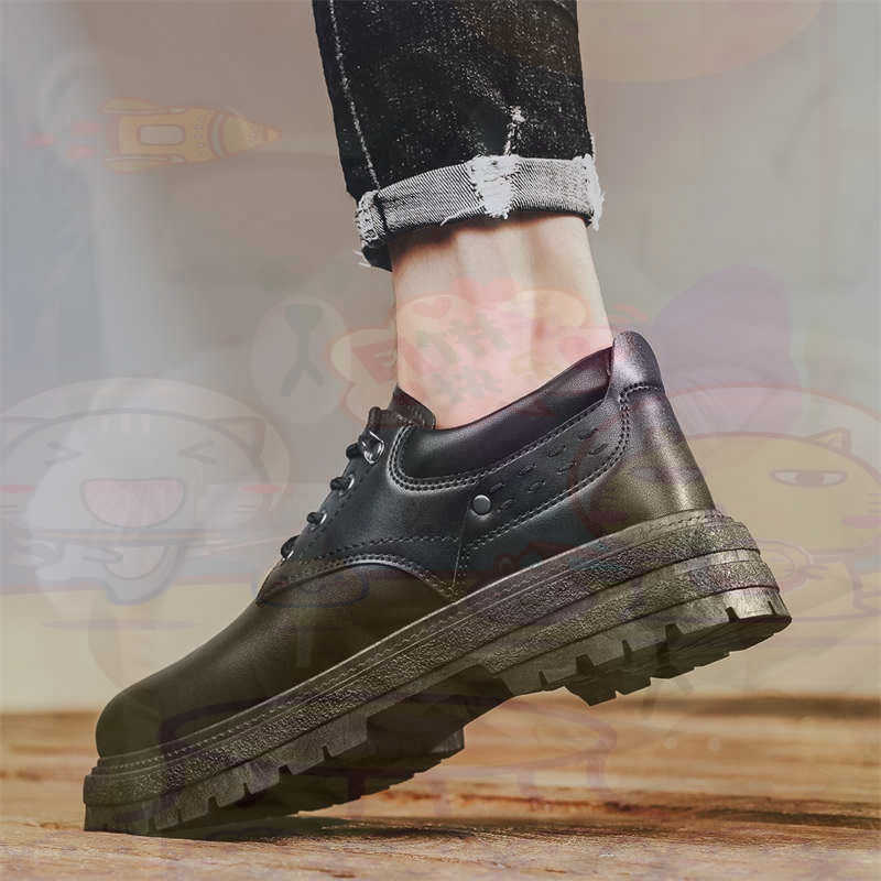 Mens Fashion In 40S - Zapatillas deportivas de cuero Natural oscuro