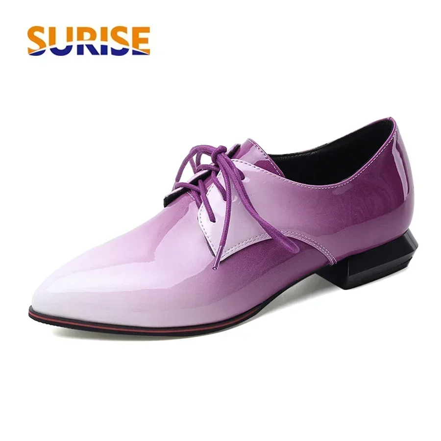 Oxford Shoes Brogue - Oxfords británicos para mujer, zapatos planos