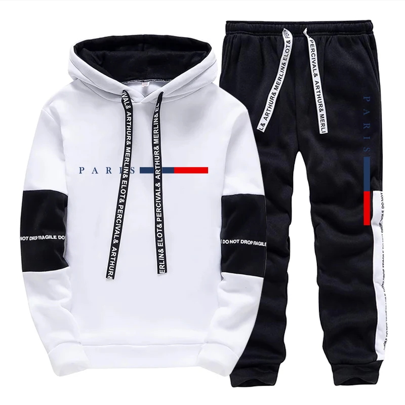 Men'S Fashion Hoodies - Conjunto para Hombre/Sudadera con Capucha/Pantalones, Moda