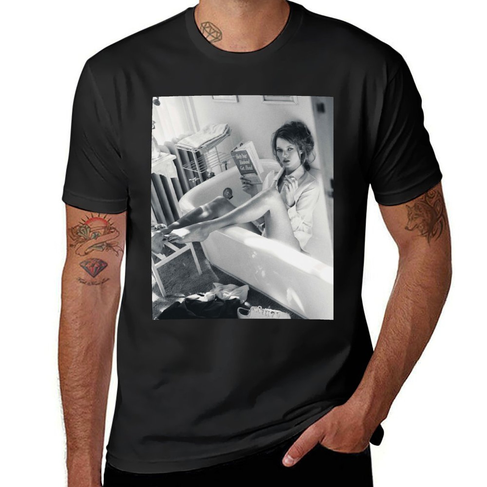 Men'S Fashion Editorial - KATE MOSS FASHION PHOTOGRAPHY 90s Camiseta