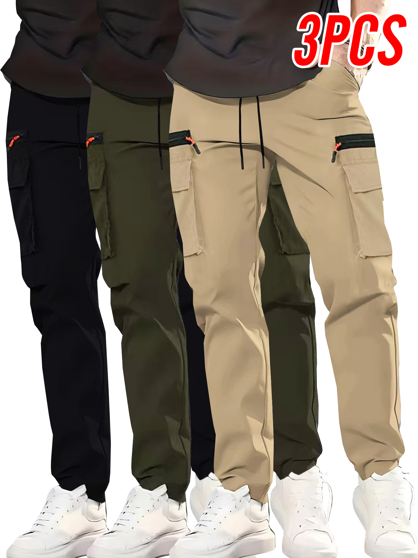 Paquete de 3 Pantalones Cargo  - Cargo Jogger Pants reseña y precio