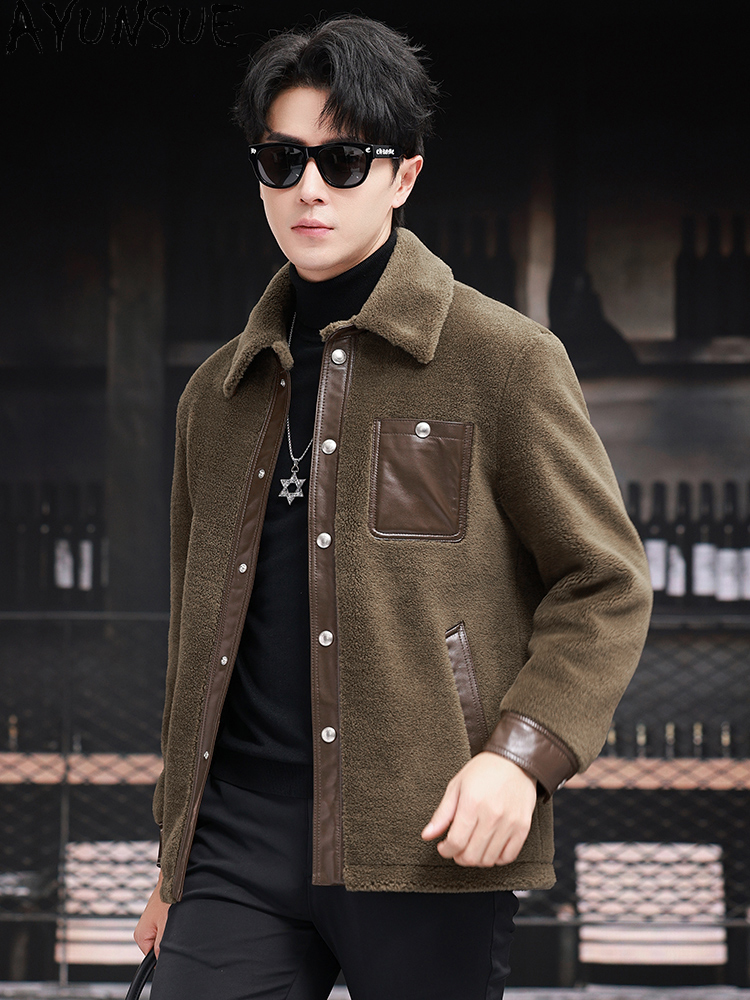 AYUNSUE 100% abrigo de lana pa - Mens Fashion Winter 2025 reseña y precio