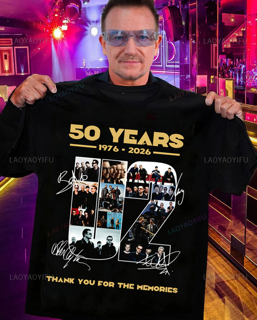 Camiseta gráfica U2 Band 50 an - Men'S Fashion Over 50 reseña y precio
